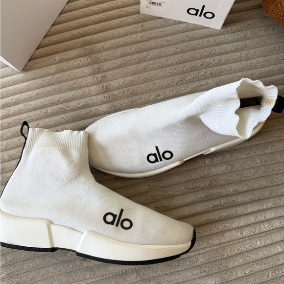 Alo White Sock Sneakers - Picture 1 of 11